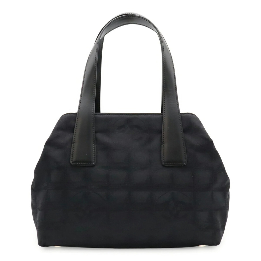 CHANEL New Travel Line Handbag/Tote Bag, Nylon Jacquard Leather, Black